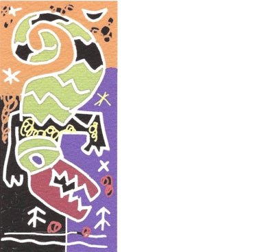 Crocodile (digital variation 2) - Green Block Gallery